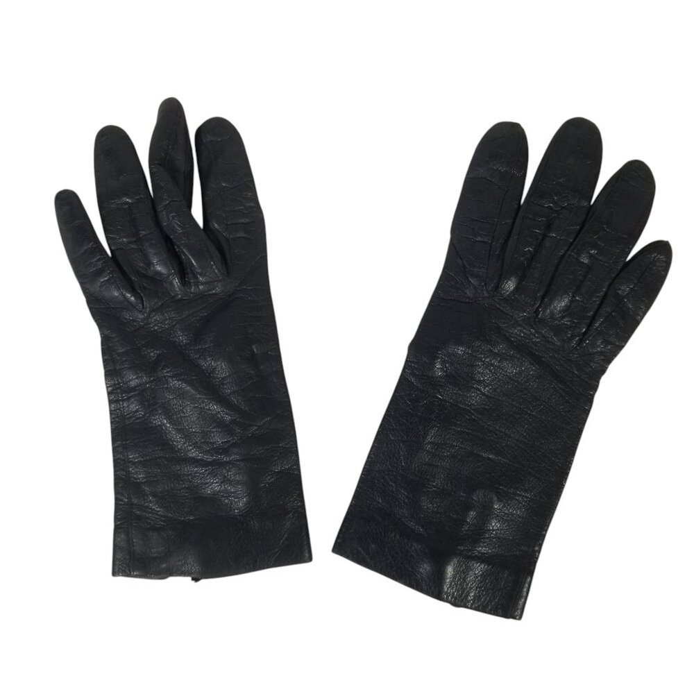VTG Leather Gloves Fownes Brothers Silk-Lined Wrist Length Small - Picture 3 of 10